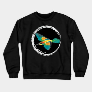 Nice Artwork showing an European Bee-Eater in Flight II Crewneck Sweatshirt